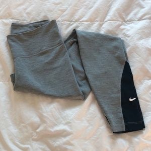 Nike Dri-Fit grey and black leggings size small